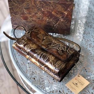 Patricia Nash leather clutch/handbag